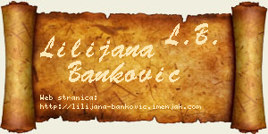 Lilijana Banković vizit kartica